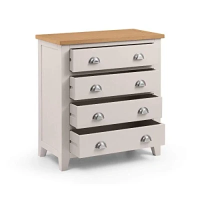 Imagen de Julian Bowen Richmond Cómoda de 4 + 2 cajones, Madera, Gris/Roble, Talla única