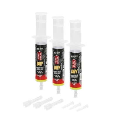 Imagen de ERRECOM 1000 Miglia BKR 3101 Lubricante Cadena Bicicletas DRY, uso Seco y Polvoriento Condiciones, Jeringa con aplicadores Drop Huggie System, fórmula fluorescente perfumada 180 ml (3 x 60 ml)