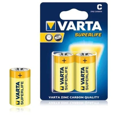 Imagen de Varta 2014 Zinc Carbono 1.5V batería no Recargable Pilas (Zinc Carbono, Cilíndrico, 1,5 V, 2 Pieza(s), C, 50 mm)