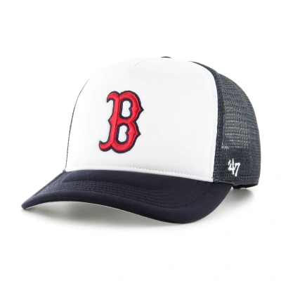 Imagen de 47 Boston Red Sox White Navy MLB Tri Tone Foam Offside Trucker Cap One Size