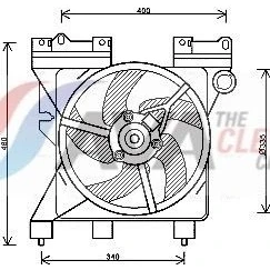 Imagen de PRASCO CN7547 Ventilador de Radiador 335 12 100 CITROËN: Xsara Picasso, Hatchback, Berlingo / First I, PEUGEOT: Partner II Furgón