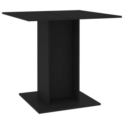 Imagen de vidaXL Mesa de Comedor Contrachapada Mobiliario Decoración Casa Elegante Práctica Moderna Duradera Resistente Robusta Útil Funcional Negra 80x80x75cm