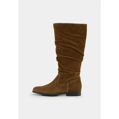 Imagen de Tamaris Botas de Caña Larga para Mujer, Piel, Tacón Cuadrado, Cómodas, Marrón, 38 EU