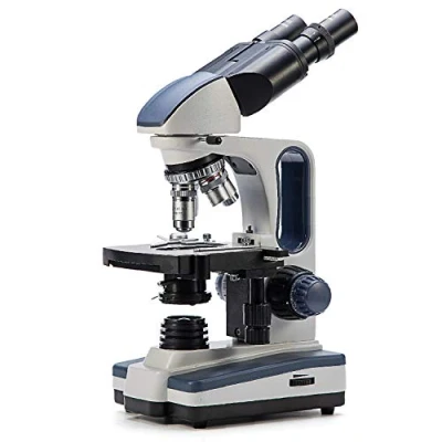 Imagen de SWIFT SW350B 40X 2500X Aumento, Siedentopf Cabeza binocular, Microscopio de laboratorio compuesto grado investigación con oculares campo ancho 10X y 25X, etapa mecánica, condensador Abbe