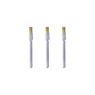 Imagen de Juego de accesorios latón Dremel 537, 2 cepillos (3,2 mm) para limpiar metales blandos como el oro, bronce o cobre