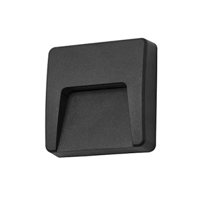 Imagen de FORLIGHT Aplique Ip65 Grove Opaque Square Led 2,6W 4000K Negro 89Lm