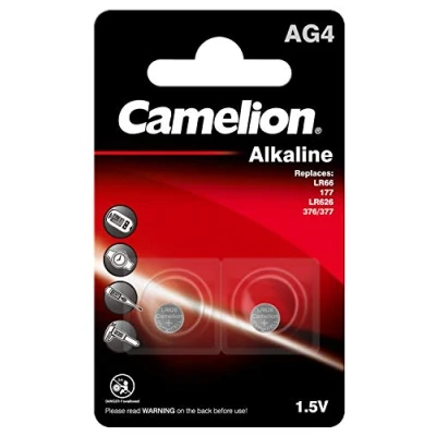 Imagen de Camelion 12050204 alcalinas Pilas de botón sin mercurio/AG4/LR626/377 (1,5 V, 2 Unidades)
