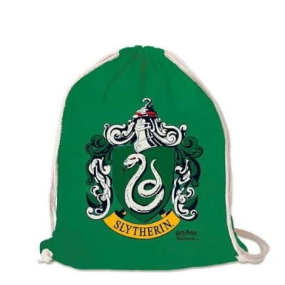 Imagen de Logoshirt Harry Potter Slytherin Logo Mochila Saco Bolsa verde Diseño original con licencia