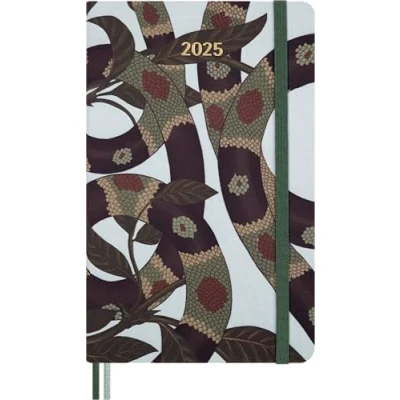 Imagen de Moleskine Agenda Semanal de 12 Meses 2025 Año la Serpiente, Diario Con Tapa Dura Y Cierre Elástico, Colección Del Formato Grande 13 x 21 cm
