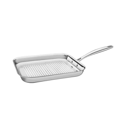Imagen de TRAMONTINA Plancha Grano, Sartén de Acero Inoxidable y Terminación Brillante, con Cuerpo Triple, 1,9 L