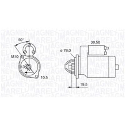 Imagen de MAGNETI MARELLI 063721158010 Motor de arranque 12 1,4 13 OPEL: Zafira B, Astra H Hatchback, Corsa C Hatchback