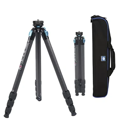 Imagen de SIRUI trípode profesional de fibra carbono resistente, cámara impermeable 69 pulgadas con columna central triangular, tubo grande para réflex digital, videocámara, carga 15