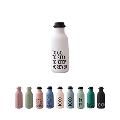 Imagen de Design Letters To Go Botella de agua Blanco 500 Ml Tritán Unisex Reutilizable sin BPA Deportiva Resistente a Fugas y Caídas Water Bottle Multiuso