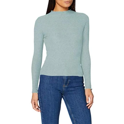 Imagen de Only ONLEMMA L/S High Neck Top Noos JRS Camisa Manga Larga, Chinois Green, S para Mujer