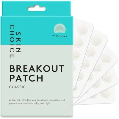 Imagen de SKINCHOICE Breakout Patch 75 Pimple Patches, Parches Hidrocoloides Invisibles Para Espinillas, Tratamiento Facial Antiacné, Veganos y Cruelty Free