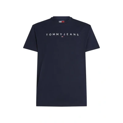 Imagen de Tommy Jeans Linear LOGO TEE Camiseta estampada, Hombre, Talla: 44, Dark night navy
