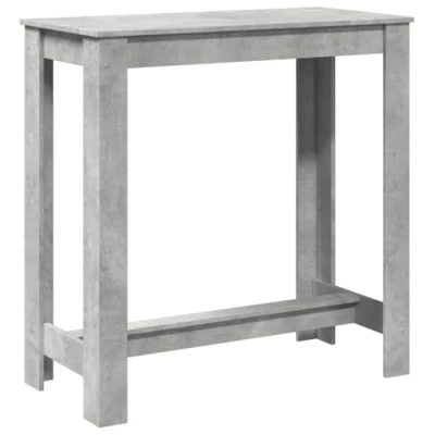 Imagen de vidaXL Mesa Alta de Bar Madera ingeniería Gris hormigón 102x50x103,5cm, Bar, mesita Cocina, mesas Pub