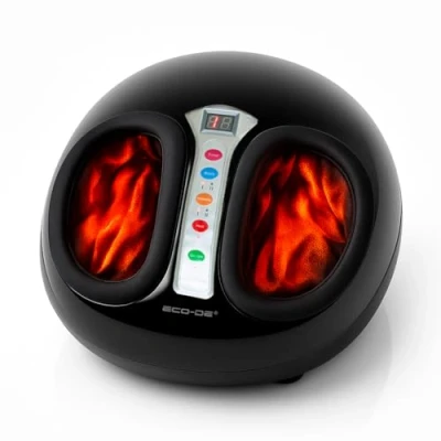 Imagen de ECODE® Masajeador De Pies con Calor, Shiatsu Masaje Pies, Mejora la Circulación para Fascitis Plantar, 3 intensidades, Modos, Compresión Aire Airbags y Calefacción Temporizador 5 a 30 min.