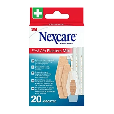 Imagen de Nexcare Mix de primeros auxilios tiras surtidas, paquete 20 unidades