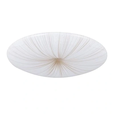 Imagen de Eglo lámpara LED de techo Nieves 1, Ø 41 cm, luminaria cielo estrellado con efecto cristal, iluminador pasillo metal y plástico en blanco dorado, luz para dormitorio, cálido