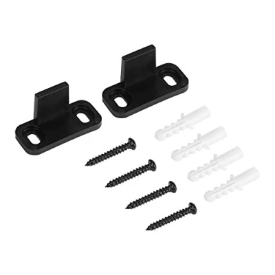 Imagen de Pasa El Ratón Por Encima De La Imagen Para Ampliarla Fdit 2Pcs Guía Piso Clip Ajustable Deslizante Puerta Inferior Hardware Granero Con Tornillos