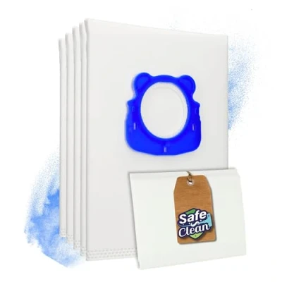 Imagen de 5 Bolsas para aspiradora Rowenta RO3953EA, RO3950 RO3980, RO 3950 Parquet, 3980 alternativa a la original Hygiene+ ZR 200520, ZR200720 de Microsafe