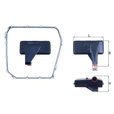 Imagen de MAHLE ORIGINAL HX 185D Kit filtro hidrtáulico, caja automática con junta AUDI: A5 B8 Coupé, Q5, Sportback norauto, oscaro, mister auto