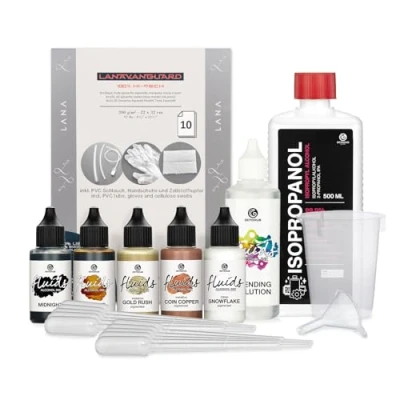 Imagen de Octopus 5x 30ml Set de inicio alcohol Ink I Fluids blumenkindjen, Tinta al para Fluid Art