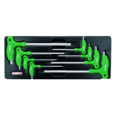 Imagen de TOPTUL GAAT0804 Módulo herramientas 8 T10, T15, T20, T25, T30, T40, T45, T50 176 434 Acero cromo vanadio Torx