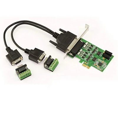 Imagen de Kalea INFORMATIQUE Tarjeta controladora PCI Express PCIe de 2 Puertos RS422 RS485 con chipset EXAR XR17V352. Windows XP/Vista/Seven/8/10/11, Server 2003/2008/2012, Linux