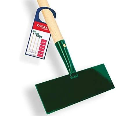 Imagen de KADAX Rascador de hielo acero reforzado, con mango largo madera, rasqueta hielo, suelo para jardín, pala (ancho: 26 cm)