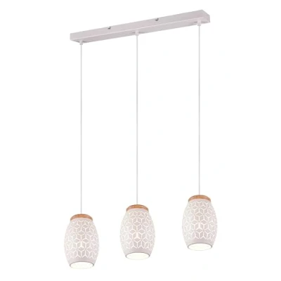 Imagen de Reality Leuchten Bidar lámpara colgante, Ø 15 cm, blanco mate, metal