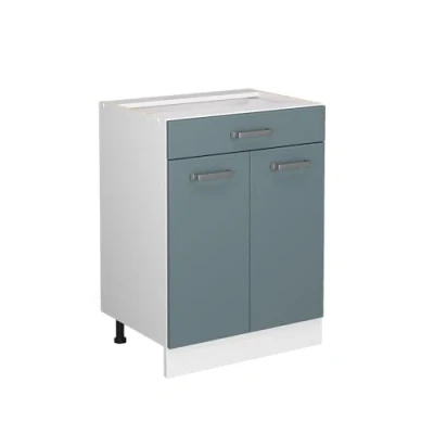 Imagen de Vicco Mueble bajo de Cocina R Line, Gris Azulado/Blanco, 60 cm con cajón, sin encimera