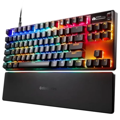 Imagen de SteelSeries Apex Pro TKL Gen 3 Teclado Gaming HyperMagnetic Interruptores OmniPoint 3.0 Accionamiento Ajustable Rapid Trigger Preajustes Tap y más RGB OLED US Layout QWERTY