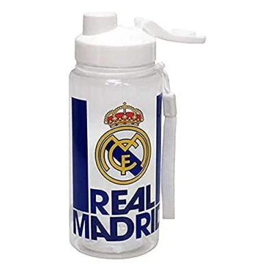 Imagen de Real Madrid Botella Cantimplora de Agua, Bidón, Capacidad 500 ml, Boquilla Seguridad, Multicolor Translúcido, Producto Oficial (CyP Brands)