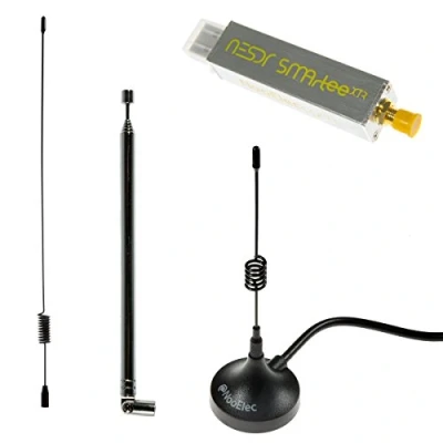 Imagen de NooElec NESDR SMArTee XTR Bundle Premium RTL SDR con Rango de afinación extendido, recinto Aluminio, Bias tee, 0,5PPM TCXO, Entrada SMA y 3 Antenas. Radio Definida por Software RTL2832U E4000