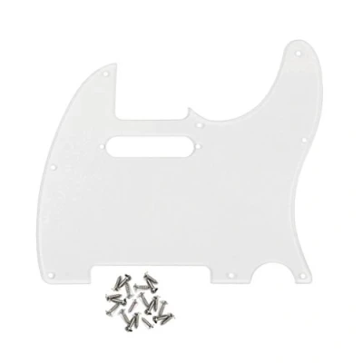 Imagen de IKN 8 agujeros 1 capa Transparente Tele Pickguard placa de protección corte orificio cuello bobina simple con tornillos montaje para reemplazo telecaster estándar defensa estadounidense / mexicana