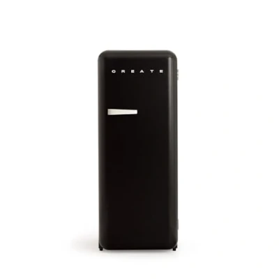 Imagen de CREATE / RETRO FRIDGE 150 OFF WHITE/Frigorífico negro maneta blanco roto con congelador 281L 102W, bajo consumo, 150cm, 3 estantes, regulador temperatura, botellero, 60x60x150cm