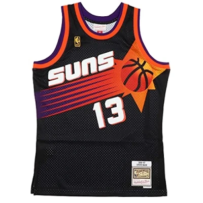 Imagen de M&amp;N NBA Swingman Camiseta 2.0 P. Suns S. Nash #13, Negro y Negro, Medium Unisex Adulto
