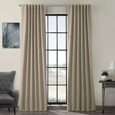 Imagen de HPD Half Price Drapes BOCH 194906 96 Cortina para oscurecer la habitación (1 Panel), 127 x 244 cm, Color Verde Oscuro, Mezcla poliéster, Dark Mallard, 50 in