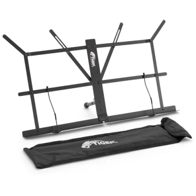 Imagen de Tiger Mus25 BK Soporte de Partituras Escritorio, Plegable Sobremesa, con Bolsa Transporte