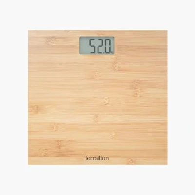 Imagen de TERRAILLON Báscula personal BAMBOO SCALE Bandeja pura Bambú Ultraplana Pantalla LCD Capacidad de 150 kg