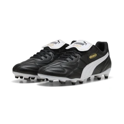 Imagen de PUMA KING TOP FG/AG Football Boots Unisex, Calzado, Negro/Blanco/Dorado, 37.5