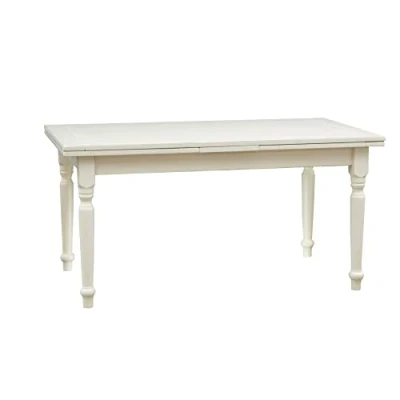 Imagen de Biscottini Mesa Comedor Extensible 160x80x90 cm Made in Italy Madera Maciza de Tilo rústicos Cocina y Bistrot