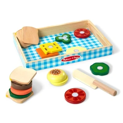 Imagen de Melissa &amp; Doug Juego de madera para hacer sándwiches (10513) , Modelos/colores Surtidos, 1 Unidad