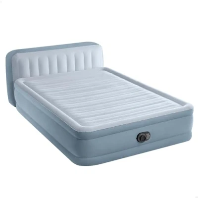 Imagen de Intex 64450 Colchón Hinchable cabecero, Plush headboard, 152x236x46 cm, Matrimonio, para 2, Cabezal 86 cm Alto, Máx 272 kg, Material Flocado, Colchones hinchables