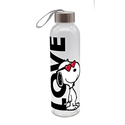 Imagen de GEDA LABELS Botella de cristal unisex juvenil Peanuts Love, multicolor, 500 ml
