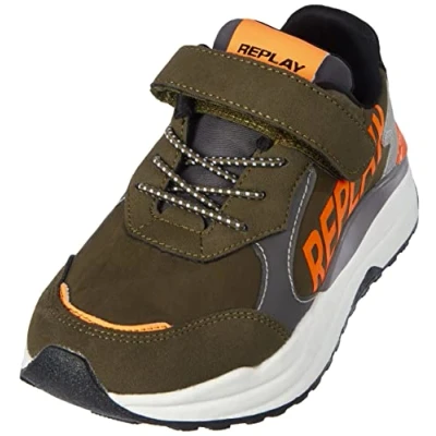 Imagen de Replay Merak Jr Lace Up Zapatillas Deportivas para niño, 3116mil Grn Fluo Orange, 36 EU