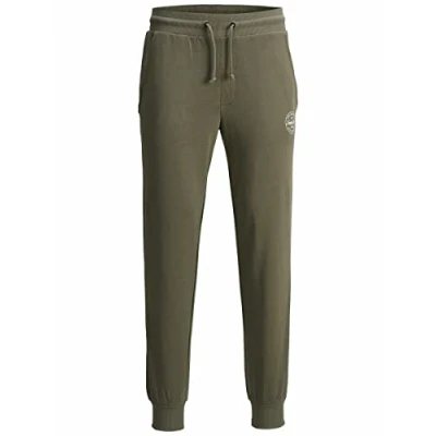 Imagen de JACK &amp; JONES Jjigordon Jjshark Sweat Pants At Noos Pantalón Deportivo, Verde Oliva, S Hombres