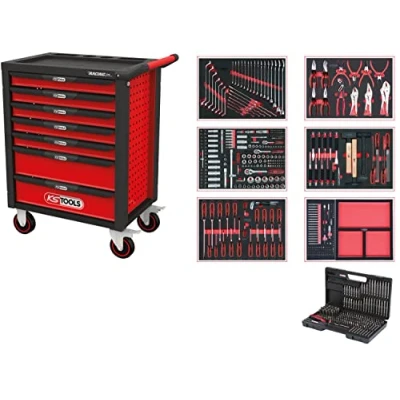 Imagen de KS TOOLS 826.7598 Carro de herramientas 976mm 788mm 350kg 30kg Chapa acero